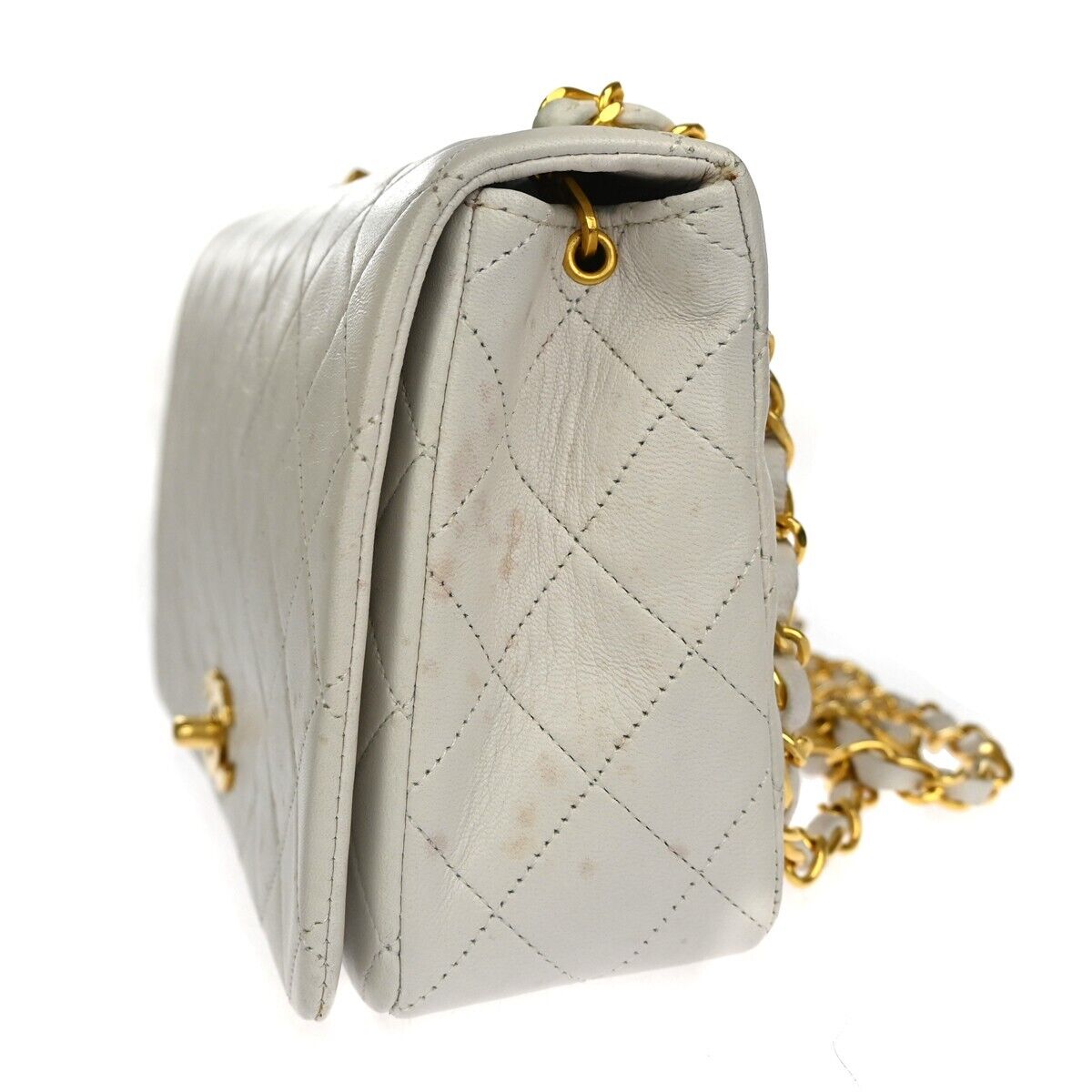 CHANEL CC Logo Matelasse 23 Chain Shoulder Bag Leather WE GHW Vintage 657RH323