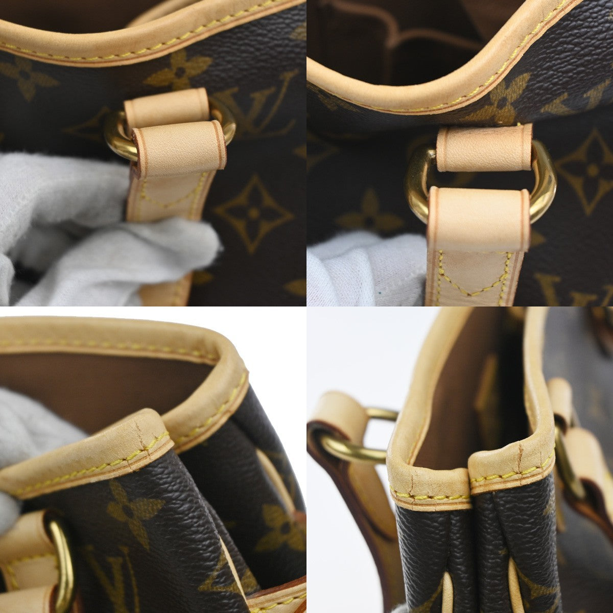 LOUIS VUITTON Batignolles Tote Hand Bag Monogram Leather Brown M51156 17KC818