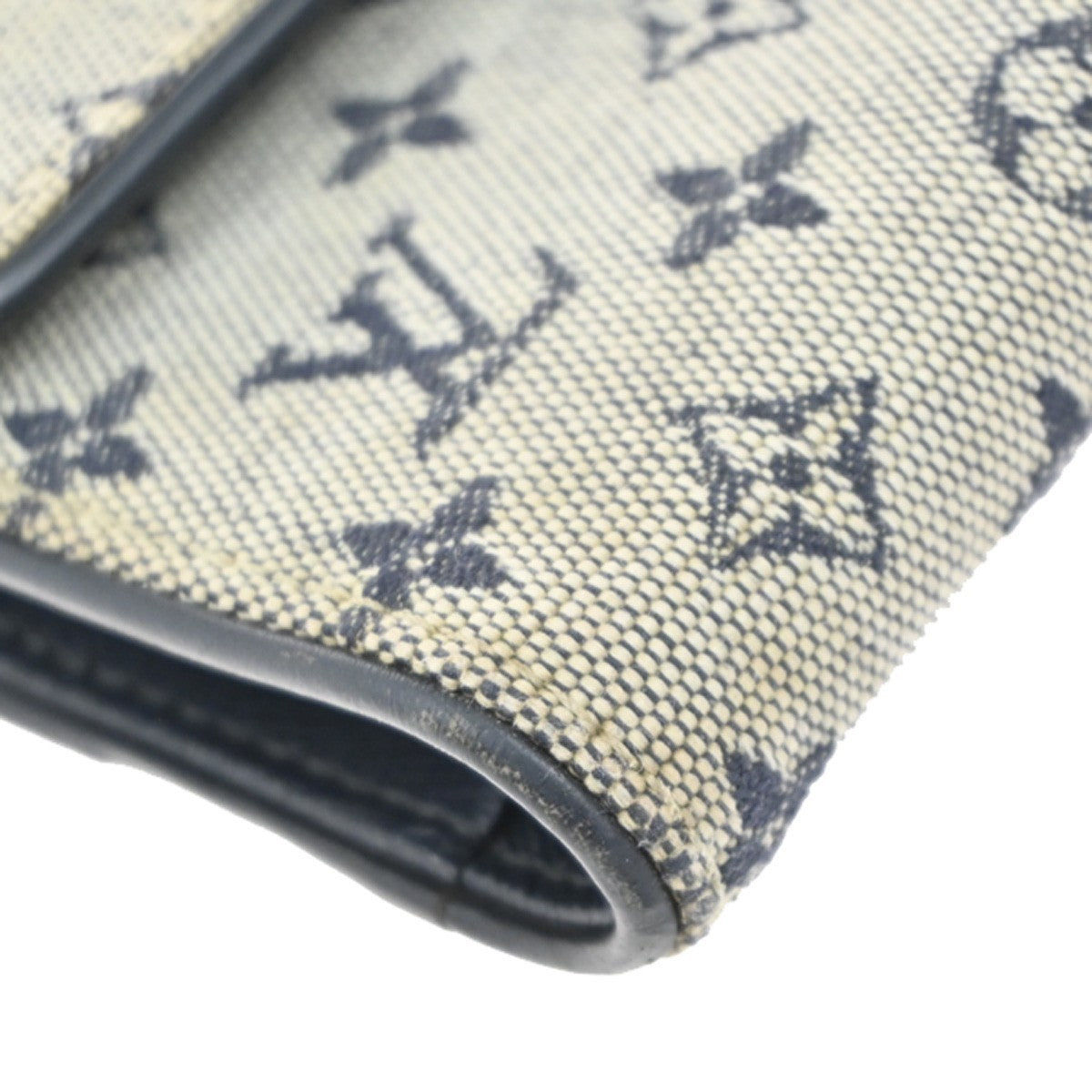 LOUIS VUITTON 2 Set Long Trifold Wallet Monogram Multi Mini Blue White 63KP532