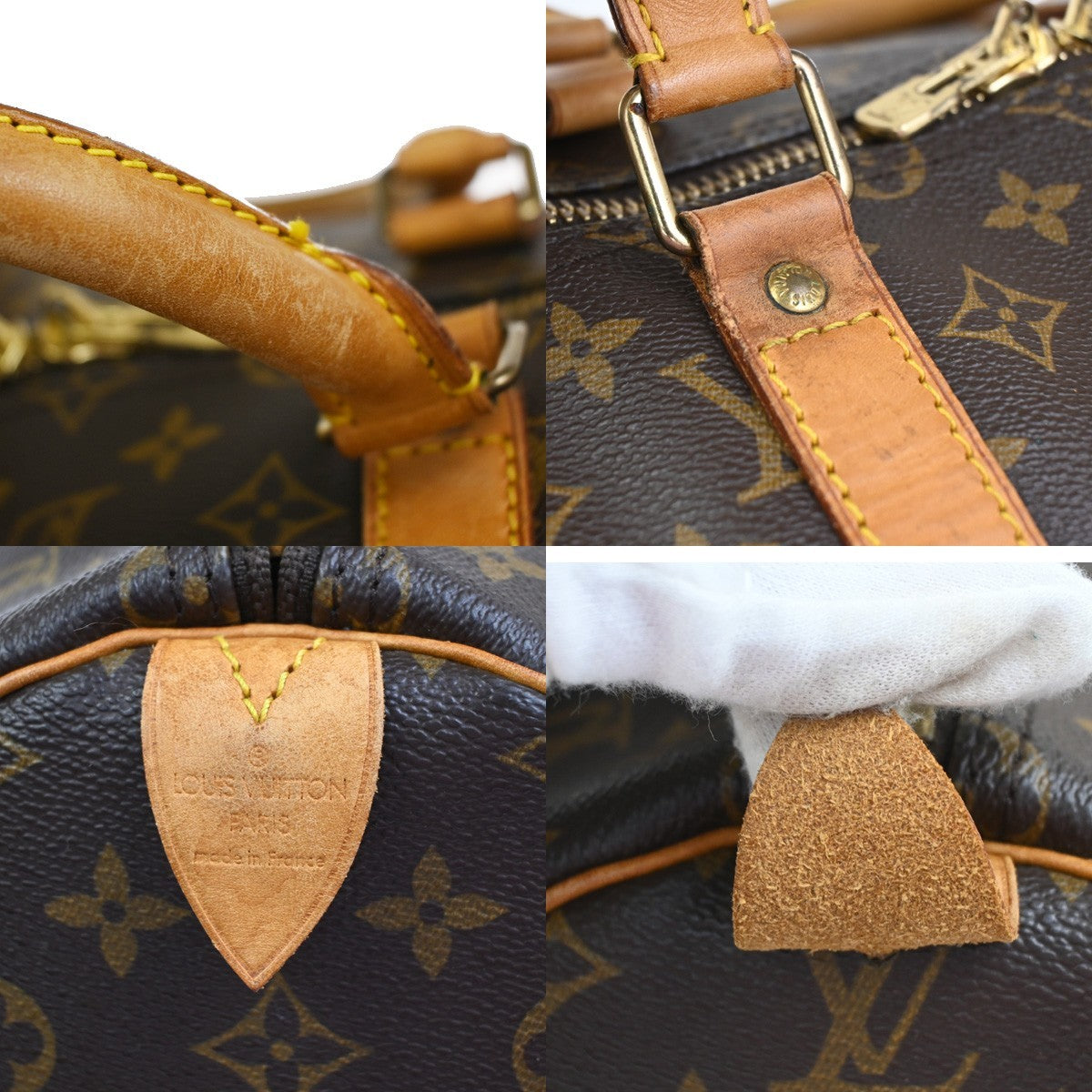 LOUIS VUITTON Keepall 55 Travel Hand Bag Monogram Leather Brown M41424 77YJ053
