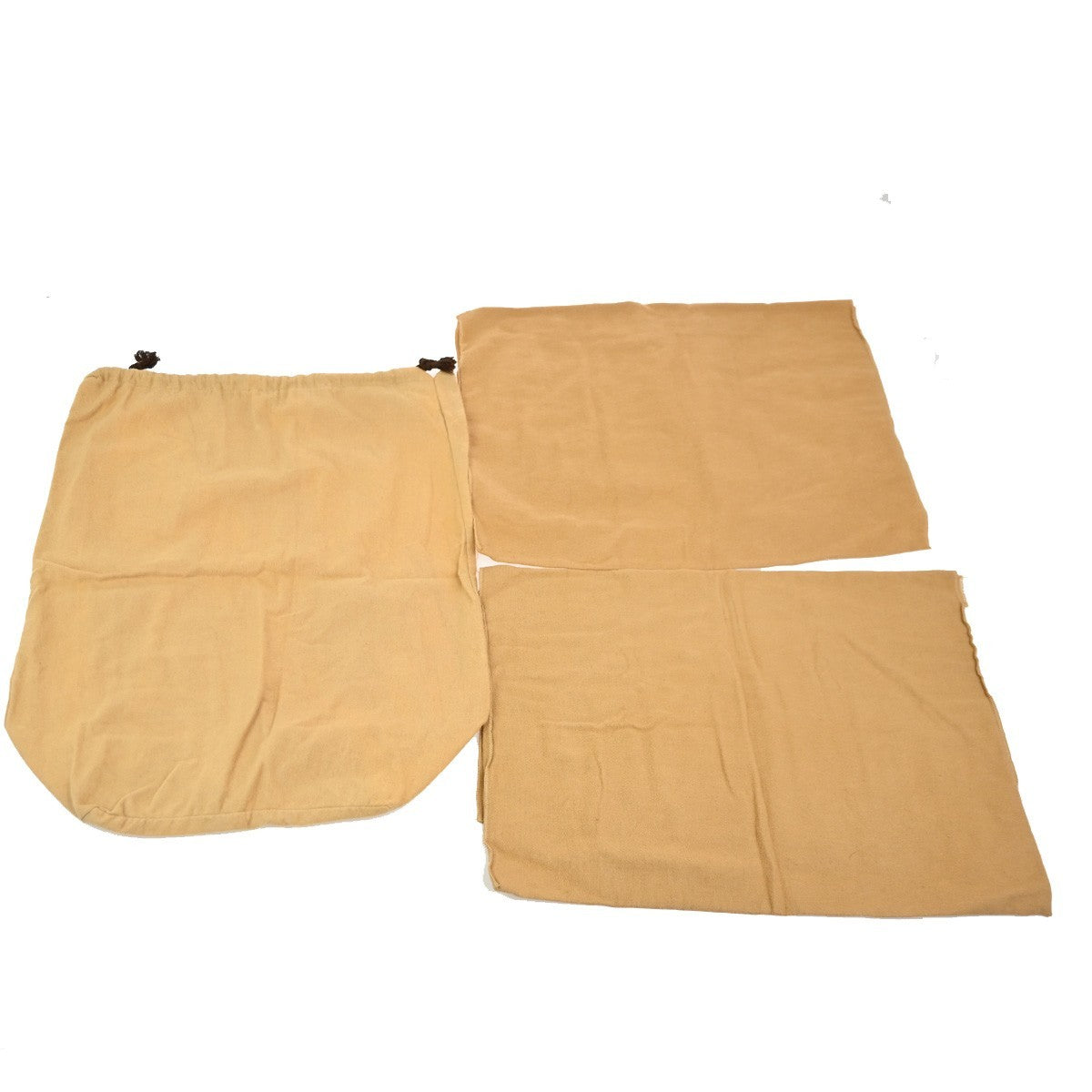 LOUIS VUITTON Logo 10 Set Dust Bag Drawstring Canvas Cotton Beige Brown 09KC725