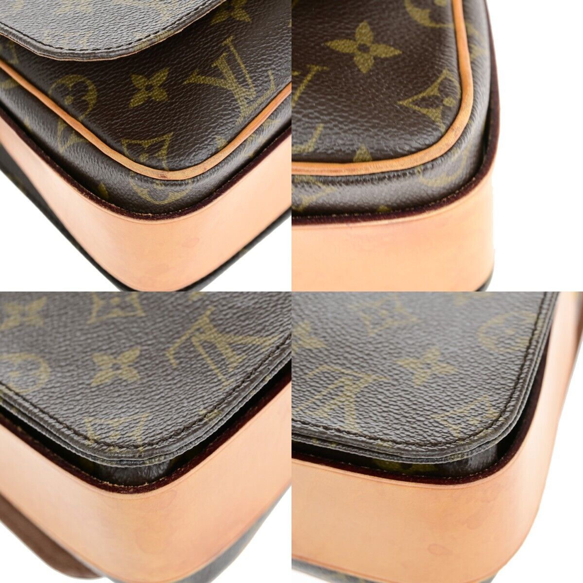LOUIS VUITTON Cartouchiere GM Shoulder Bag Monogram Leather Brown M51252 75EB332