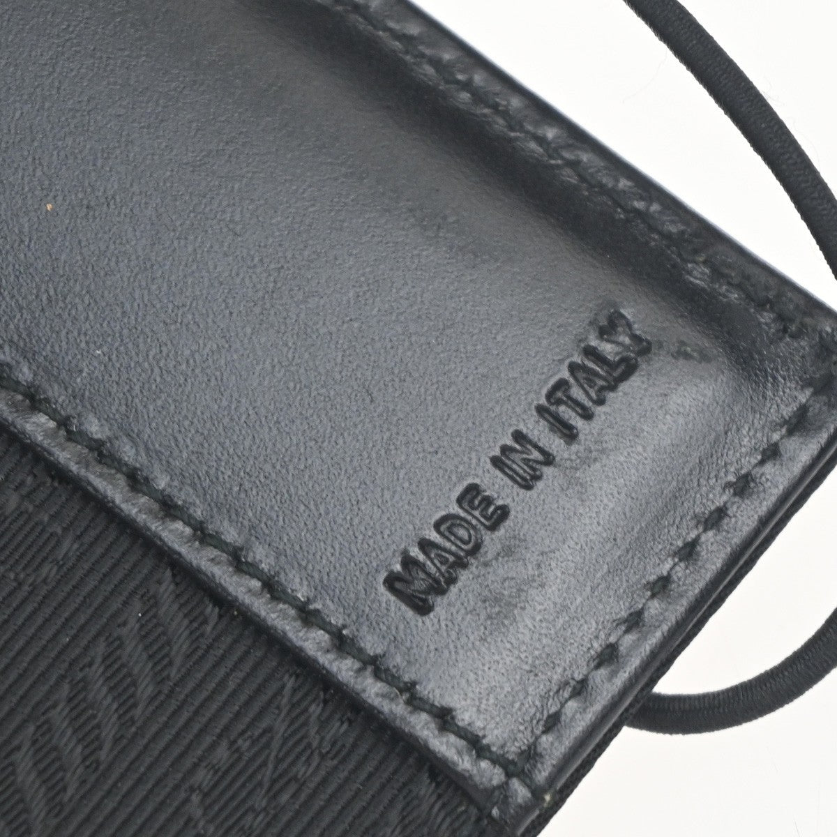 PRADA Logo Tessuto Notebook Cover Planner Nylon Leather Black Italy 09YH869