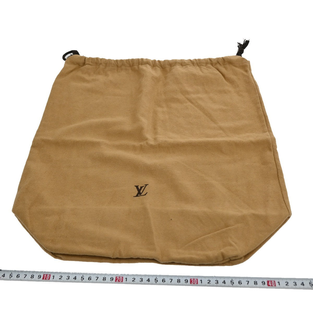 LOUIS VUITTON Logo 10 Set Dust Bag Drawstring Canvas Cotton Beige Brown 09KC083
