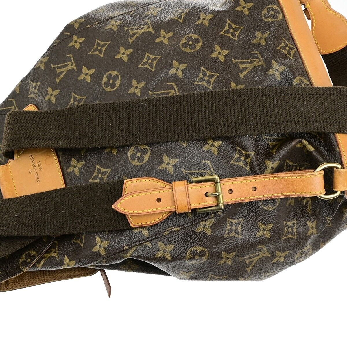 LOUIS VUITTON Montsouris GM Backpack Bag Monogram Leather Brown M51135 18ED898