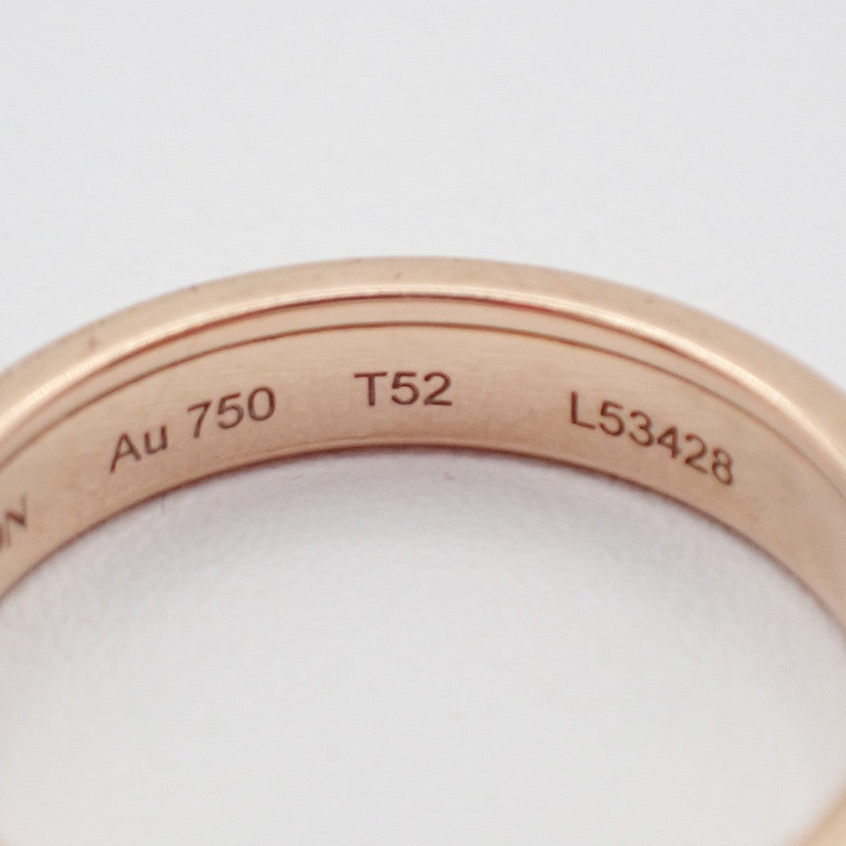 BOUCHERON Logo Quatre Classique Ring Au 750 Rose Gold JP12 US6.5 T52 99LC632