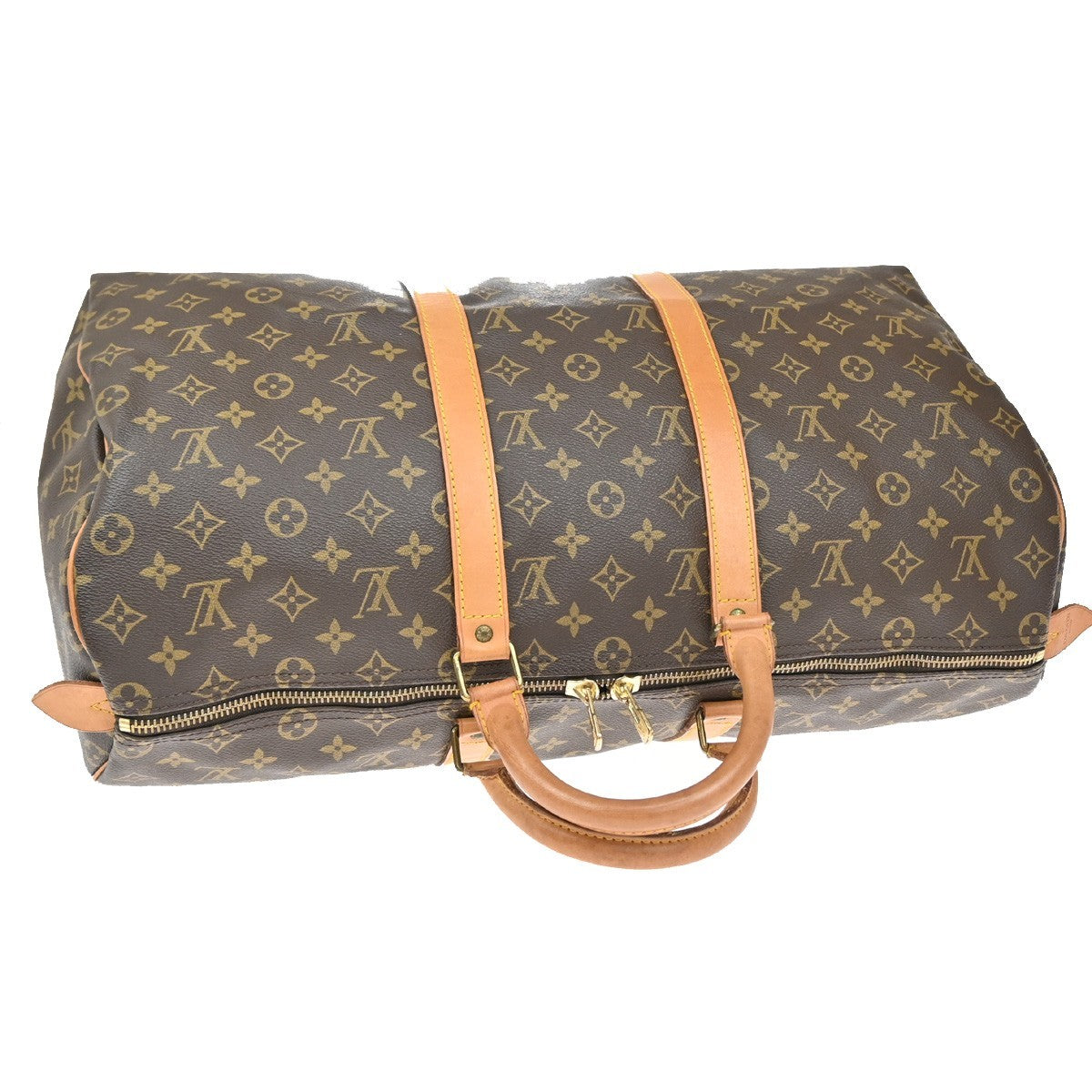 LOUIS VUITTON Keepall 50 Travel Hand Bag Monogram Leather Brown M41426 73EF978
