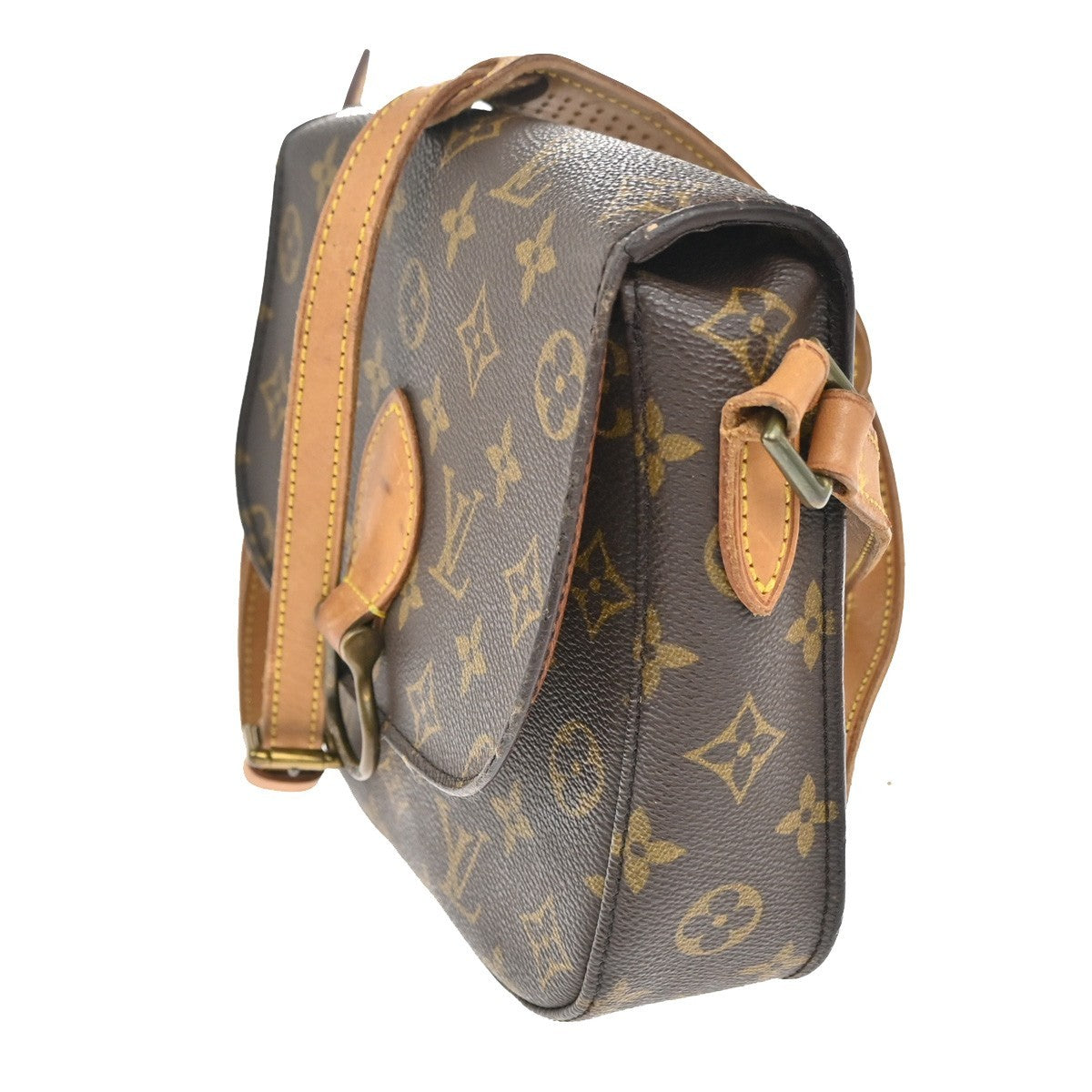 LOUIS VUITTON Saint Cloud MM Shoulder Bag Monogram Leather Brown M51243 81CA682