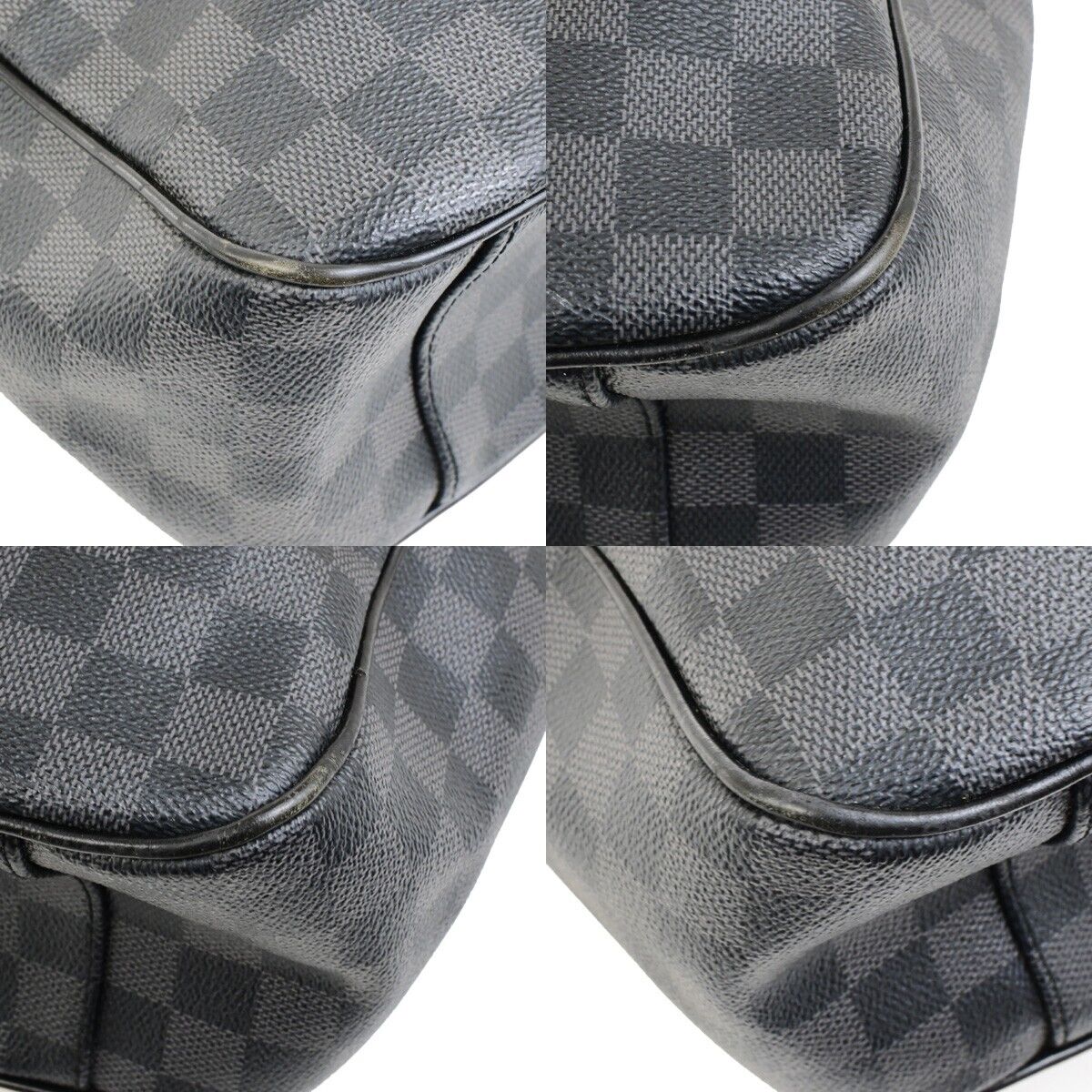 LOUIS VUITTON Tadao Shoulder Hand Bag Damier Graphite Leather BK N51192 18ED500