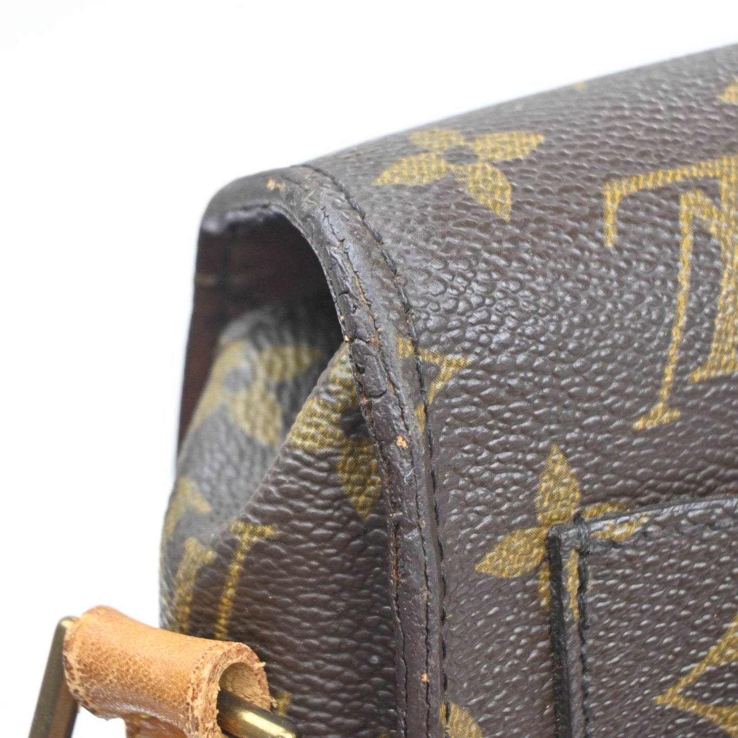 LOUIS VUITTON Saint Cloud GM Shoulder Bag Monogram Leather Brown M51242 80MA658