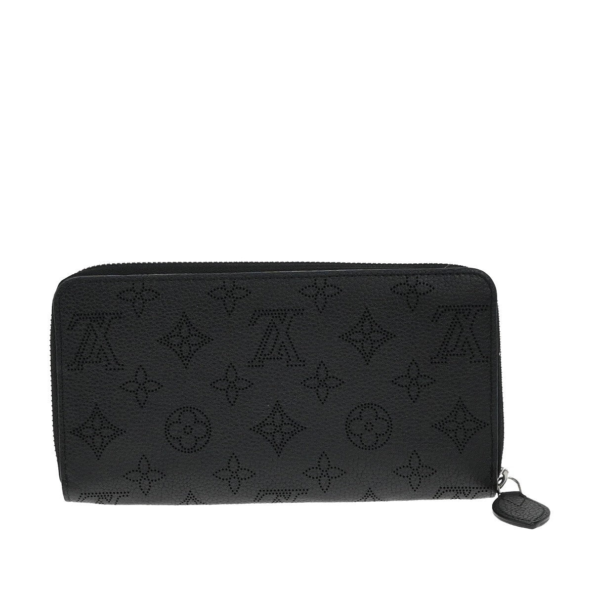 LOUIS VUITTON Zippy Long Wallet Monogram Mahina Leather Black M61867 14EE154