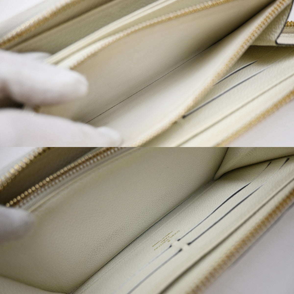 LOUIS VUITTON Zippy Wallet Long Wallet Monogram Empreinte White M93437 85EG387