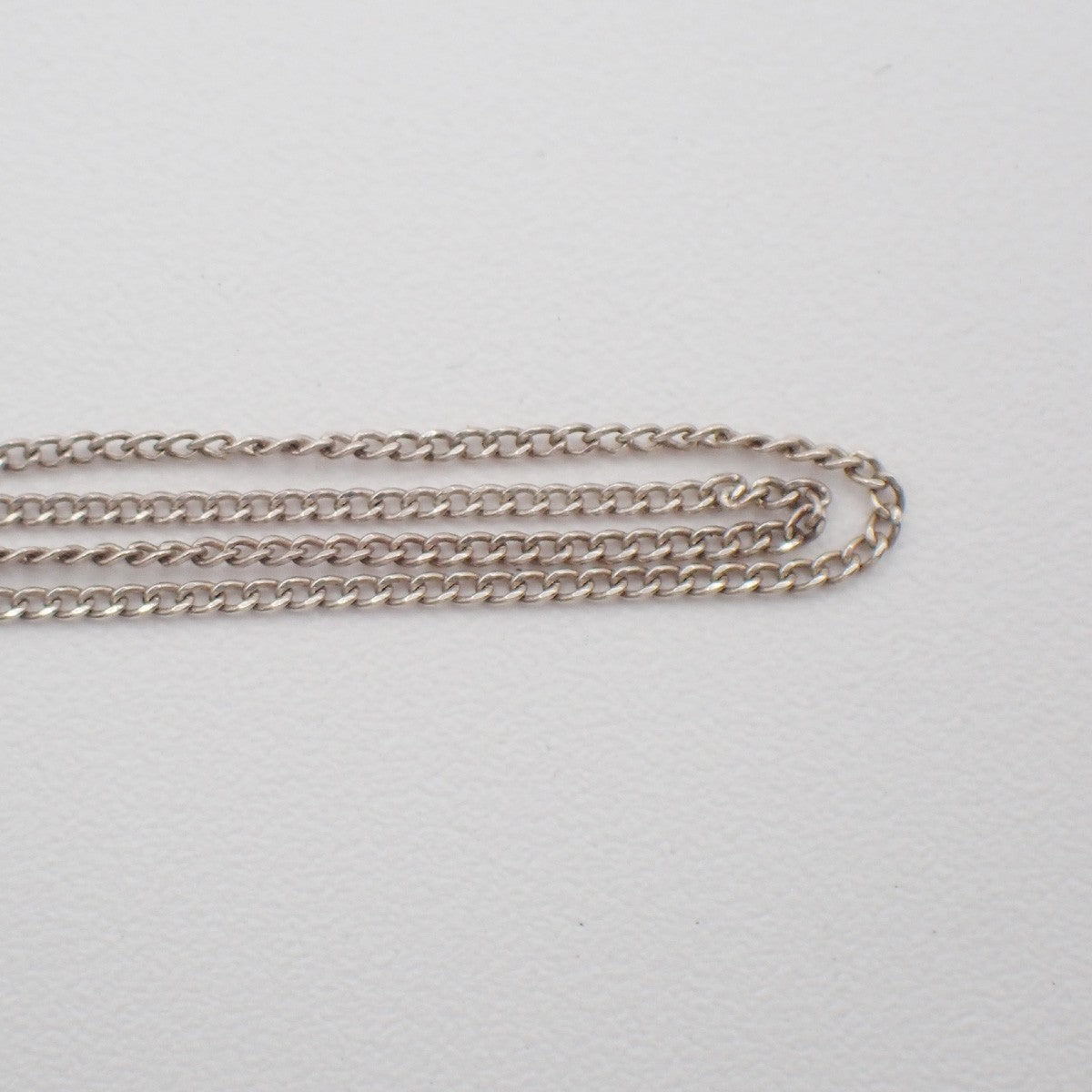 TIFFANY & CO. Logo Ribbon Heart 16mm Chain Necklace AG925 Gold 750 63KC886