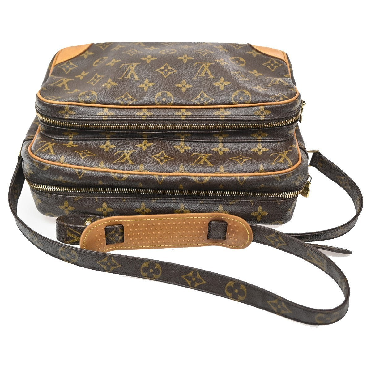 LOUIS VUITTON Nile Crossbody Shoulder Bag Monogram Leather Brown M45244 72CA561