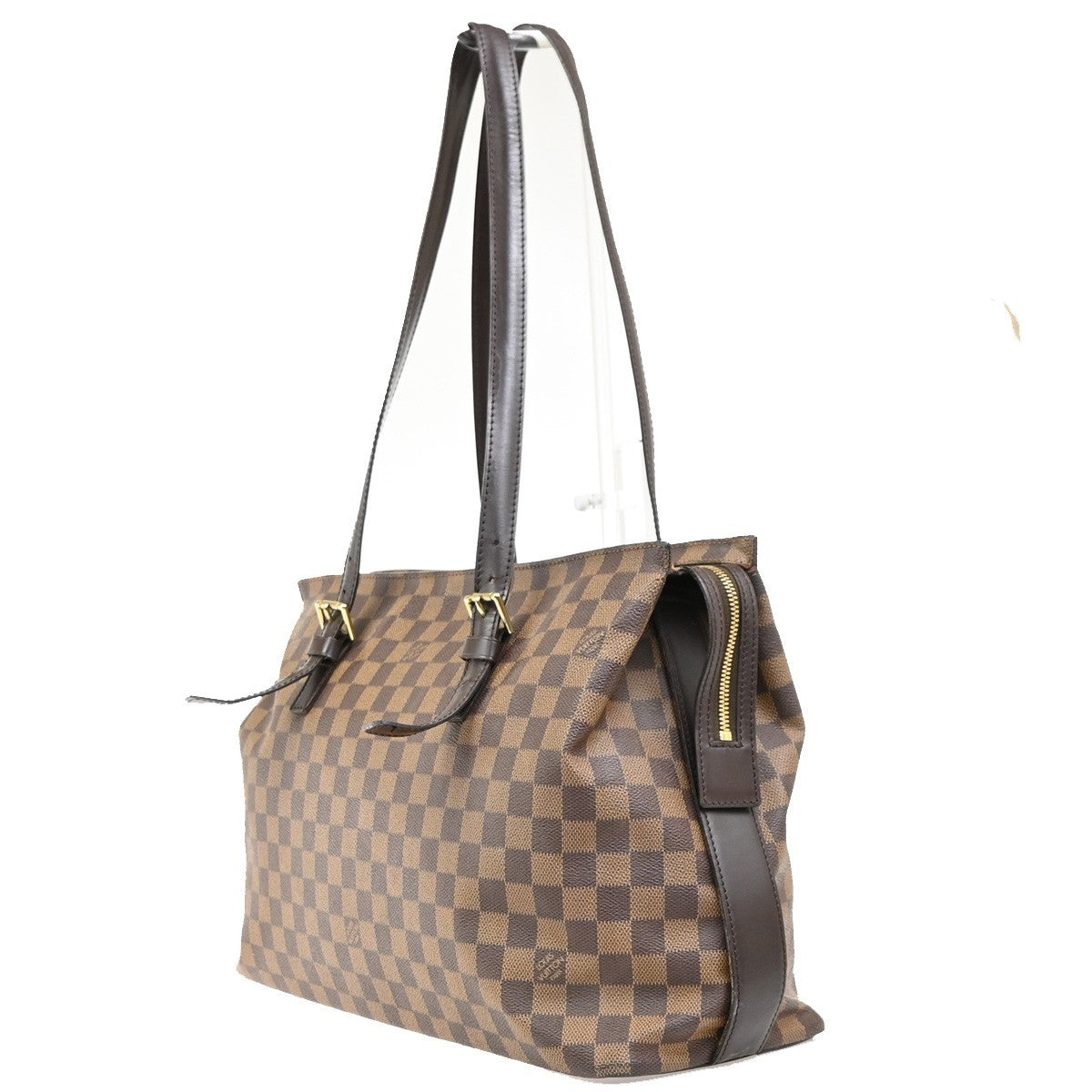 LOUIS VUITTON Chelsea Shoulder Tote Bag Damier Ebene Leather BN N51119 77MA601