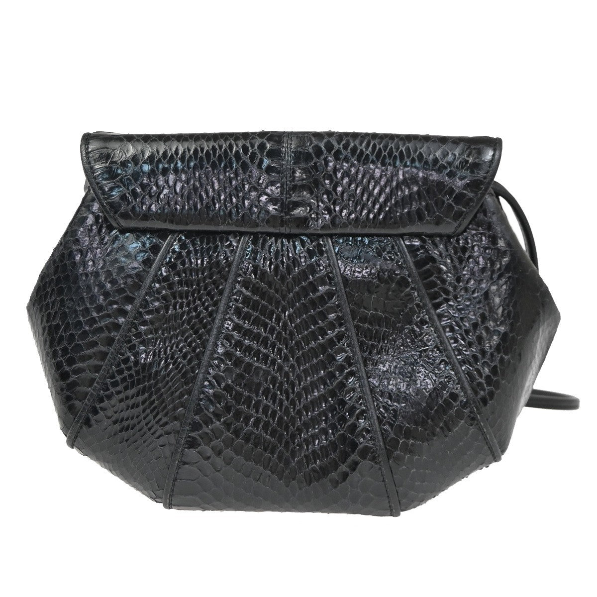 YVES SAINT LAURENT YSL Shoulder Crossbody Bag Embossed Leather Black 63ZA203