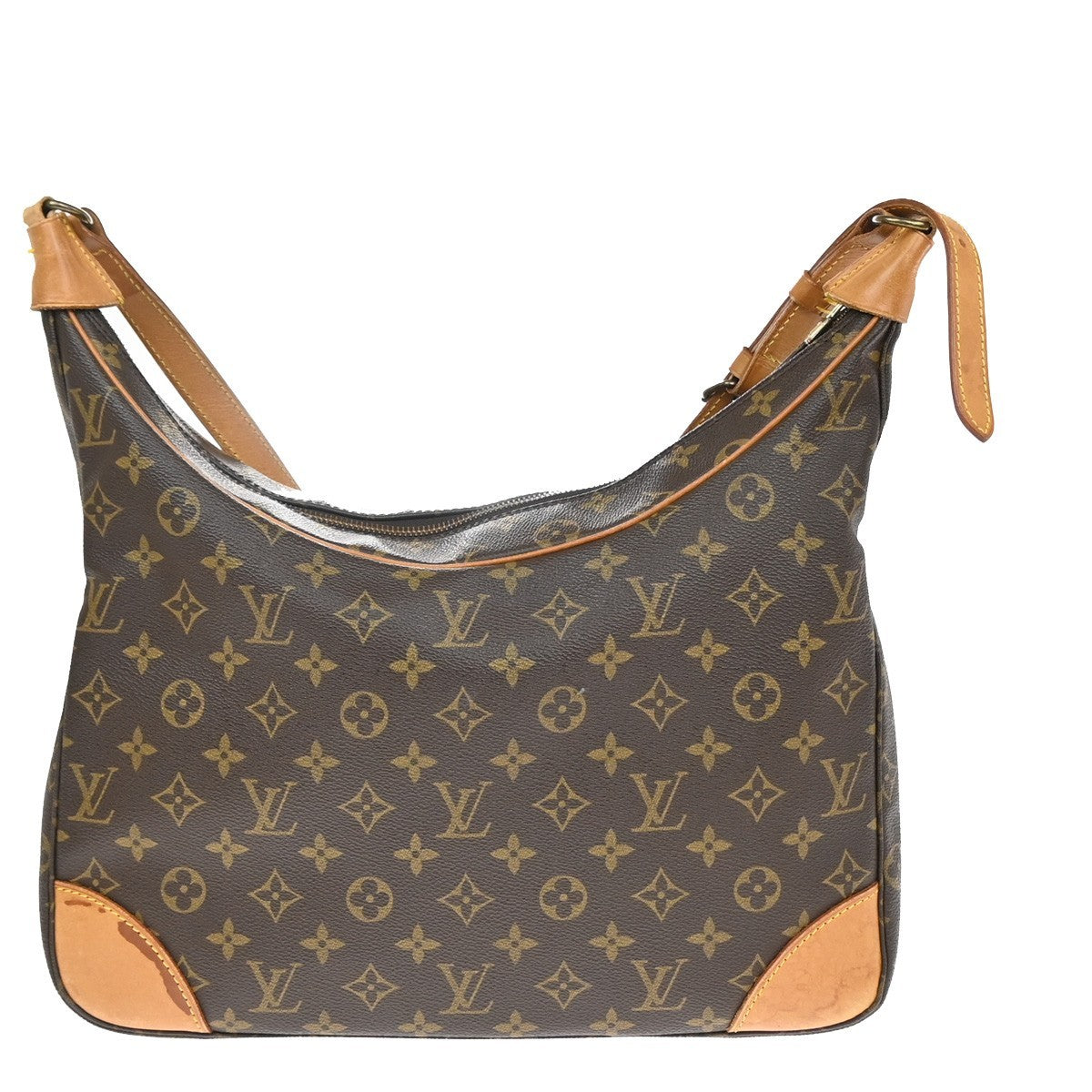 LOUIS VUITTON Boulogne 35 Shoulder Bag Monogram Leather Brown M51260 88YJ095