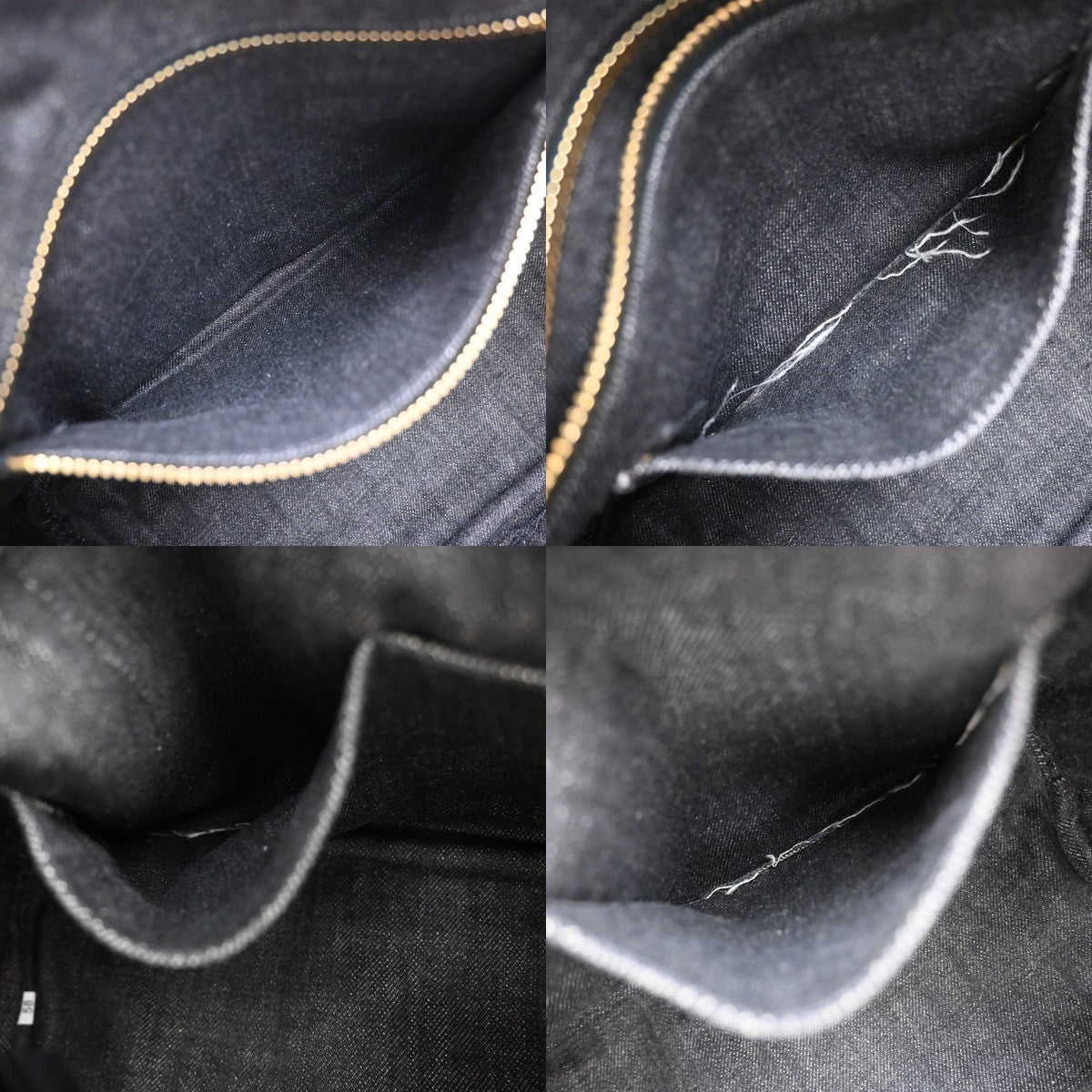 PRADA Logo Canapa 2way Shoulder Hand Bag Denim Leather Black GHW Italy 82MA679