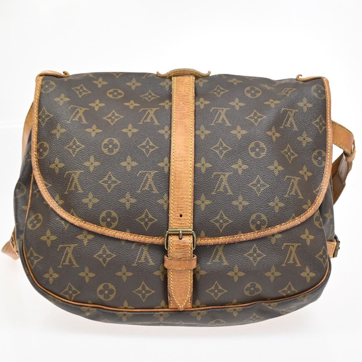 LOUIS VUITTON Saumur 35 Shoulder Bag Monogram Leather BN France M42254 87KC044