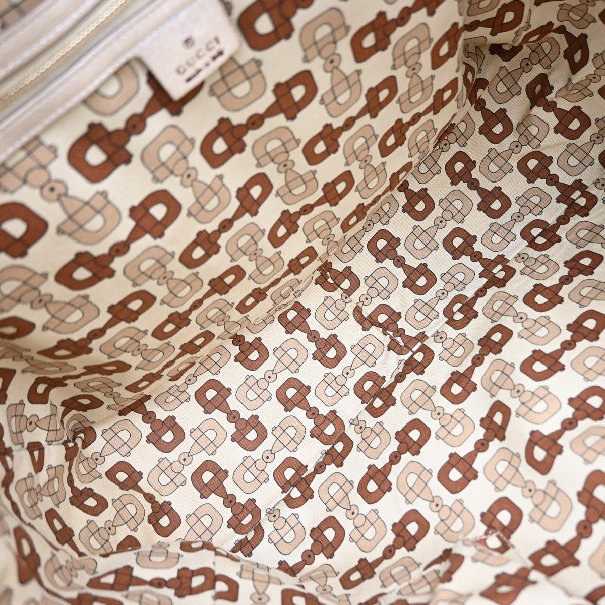 GUCCI Logo GG Pattern Positano Scarf Shoulder Bag Leather Gole GHW Italy 79YJ136