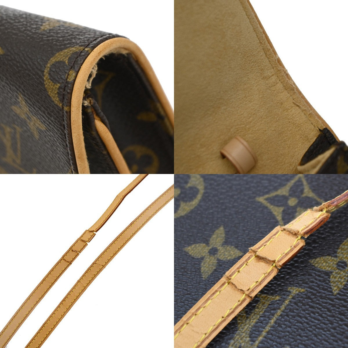 LOUIS VUITTON Pochette Twin GM 2Way Shoulder Bag Monogram Brown M51852 86EG083