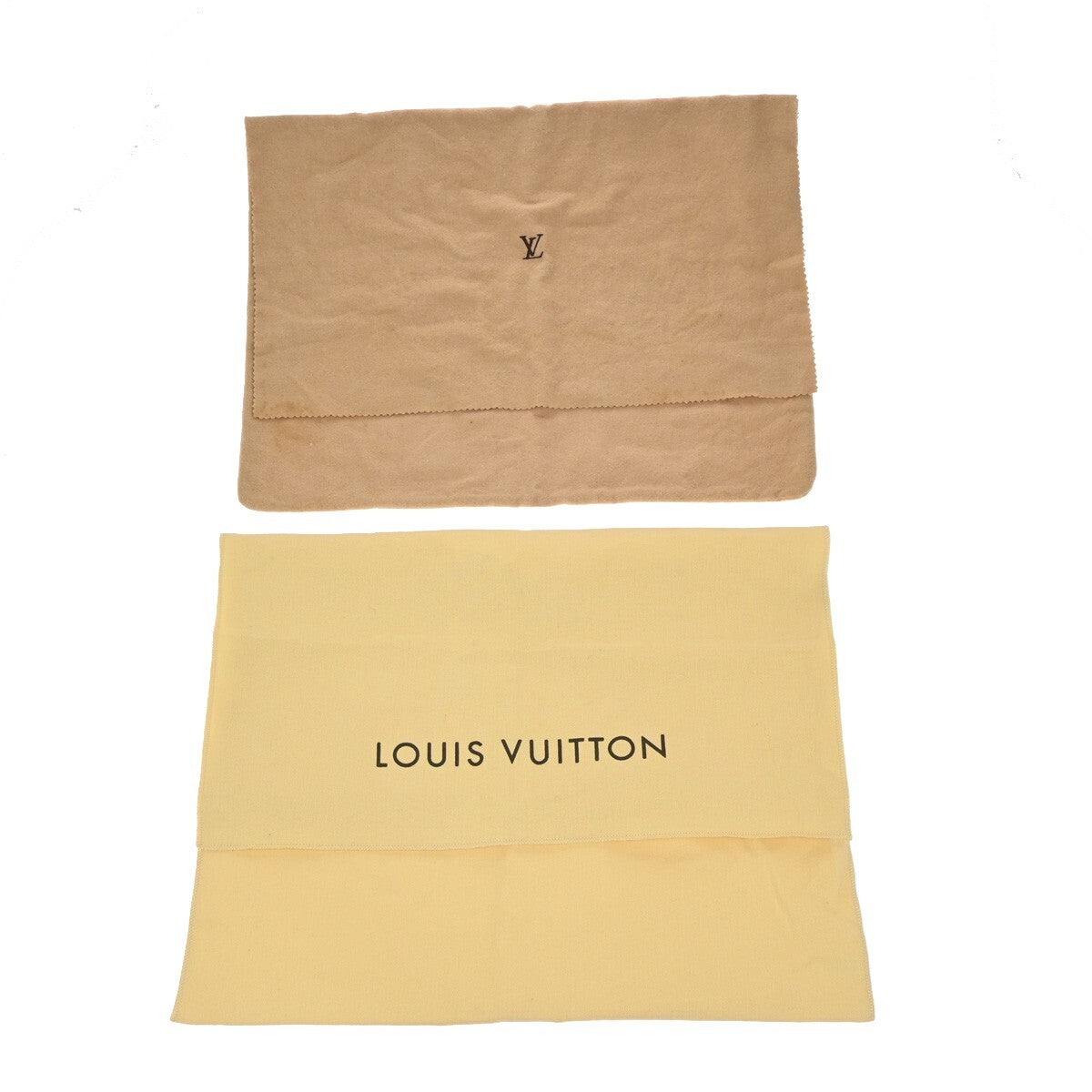 LOUIS VUITTON Logo 10 Set Dust Bag Drawstring Canvas Cotton Beige Brown 09EE137