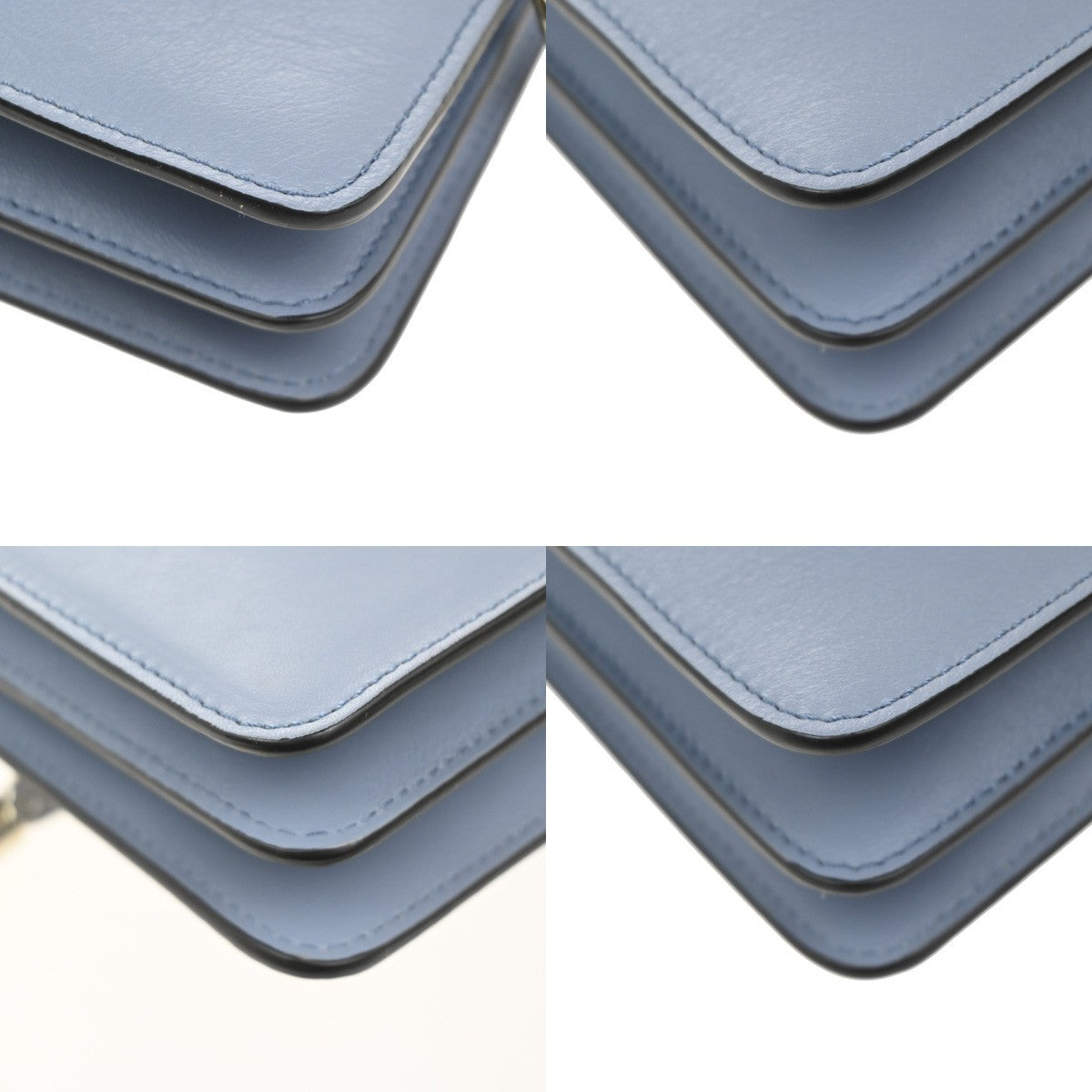 CHLOE Logo Faye Mini Crossbody Shoulder Bag Suede Leather Blue Spain GHW 38CA695