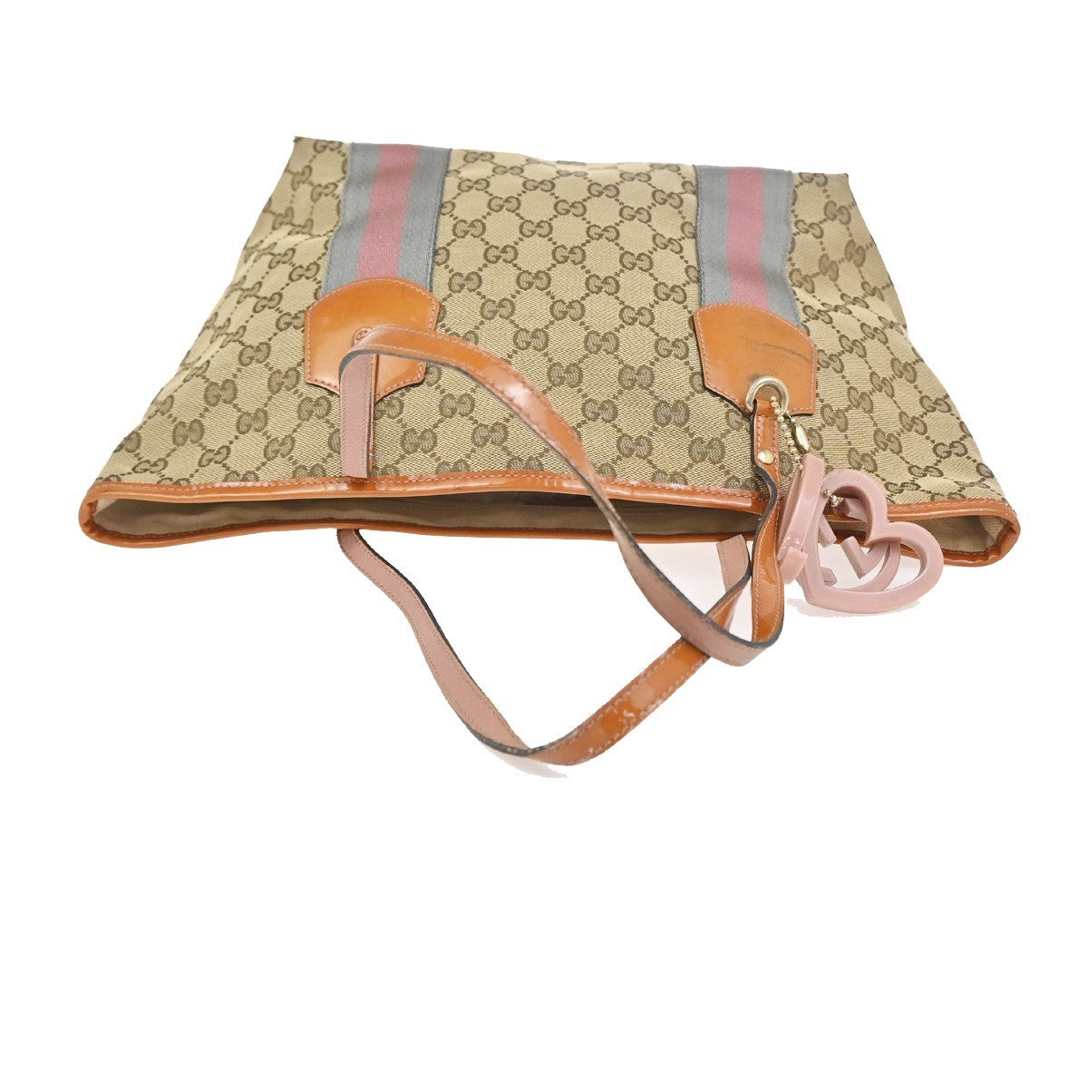 GUCCI GG Jolie Charms Shoulder Tote Bag Canvas Patent Leather BN Italy 04ZA323