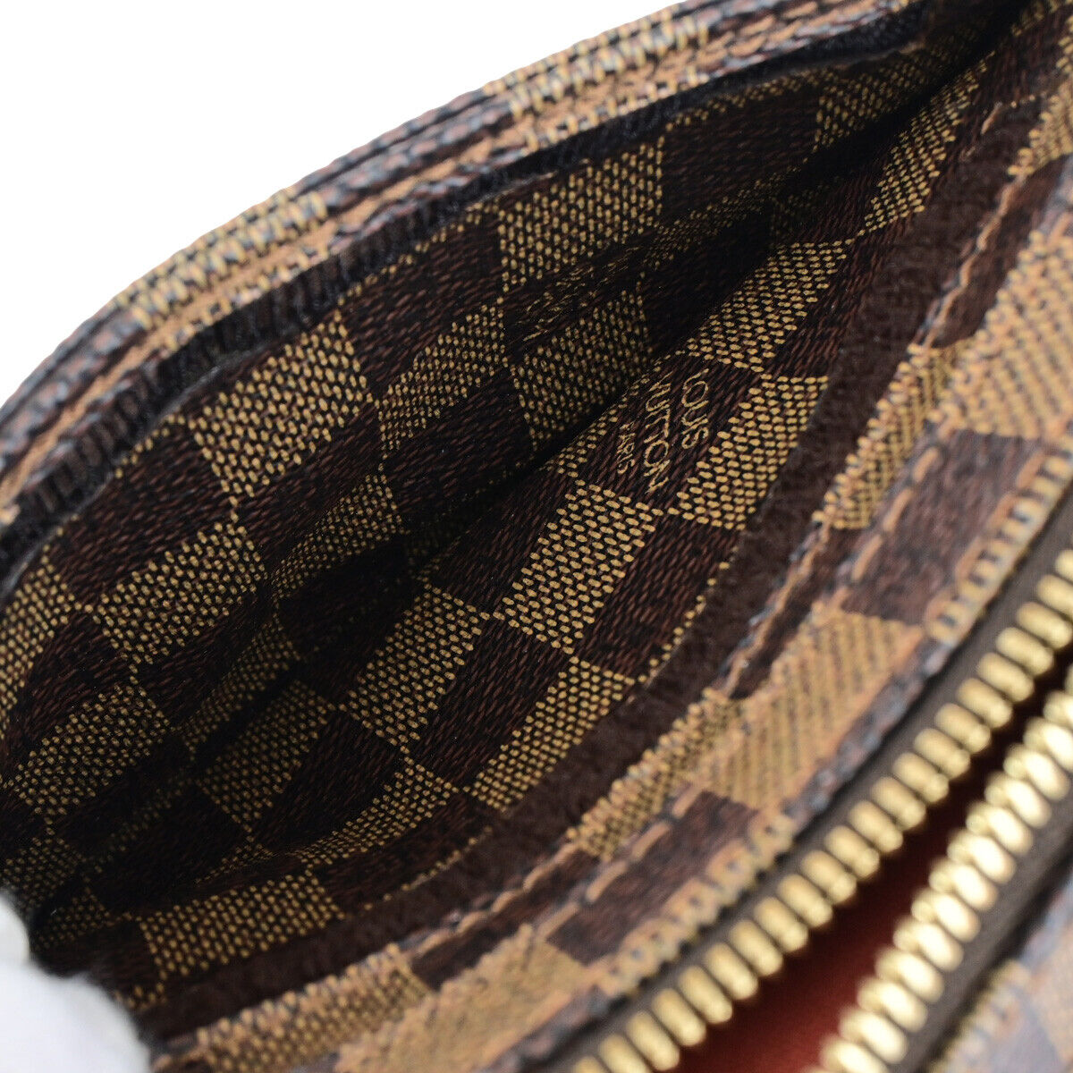 LOUIS VUITTON Geronimos Bum Body Bag Damier Ebene Leather Brown N51994 16YG630