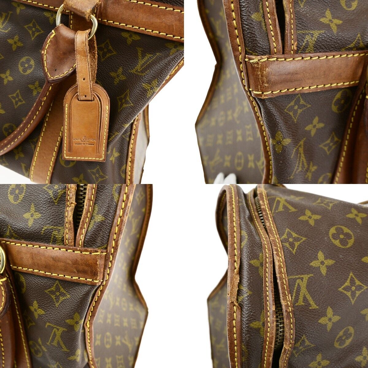 LOUIS VUITTON Sac Chasseur 40 Pet Carry Hand Bag Monogram Leather M41924 30ED099