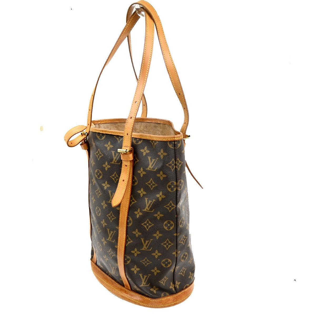 LOUIS VUITTON BUCKET GM Shoulder Tote Bag Monogram Leather Brown M42236 30CA518