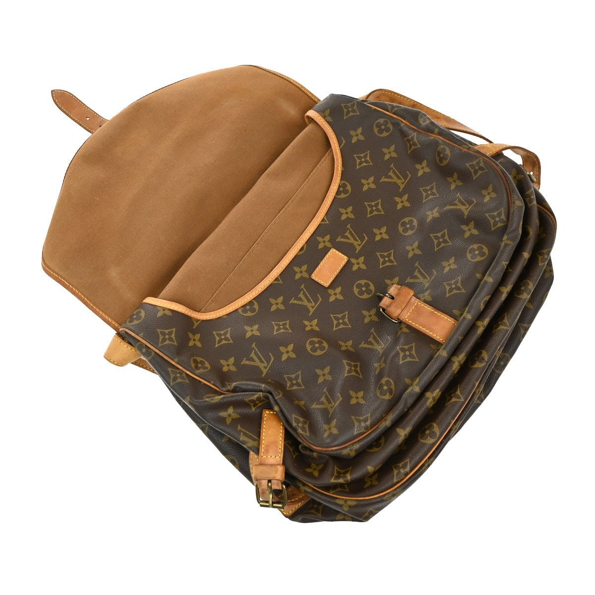 LOUIS VUITTON Saumur 35 Shoulder Bag Monogram Leather BN France M42254 87EG369