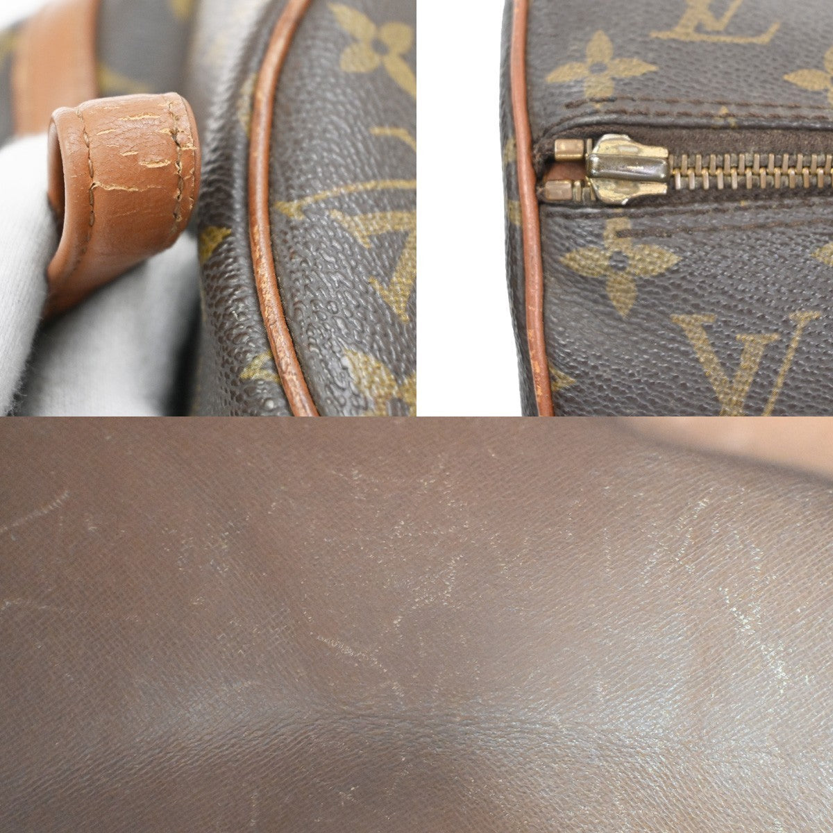LOUIS VUITTON Logo PAPILLON 30 Hand Bag Monogram Leather Brown M51365 31PA142