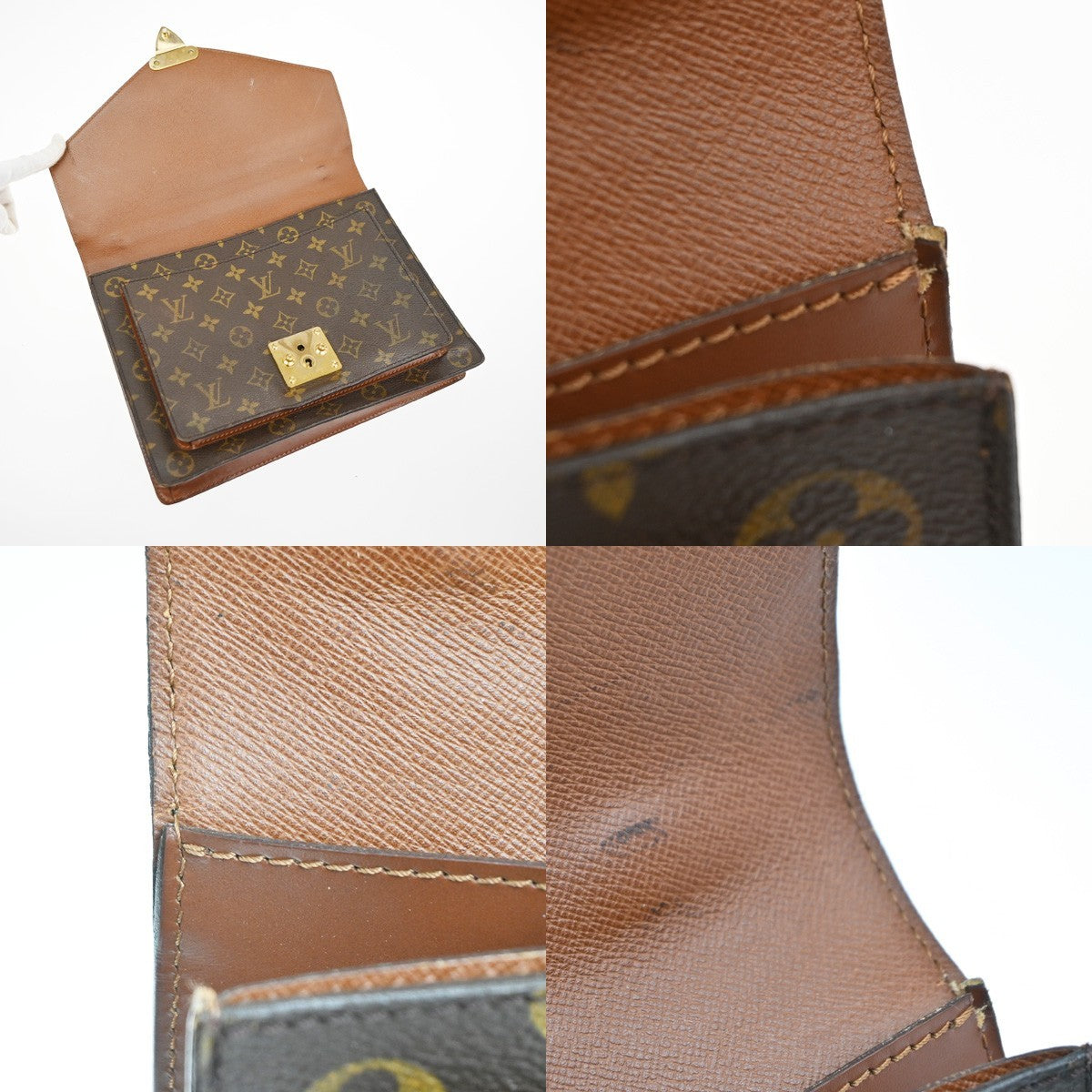 LOUIS VUITTON Monceau 28 2Way Shoulder Hand Bag Monogram Leather M51185 35MA646