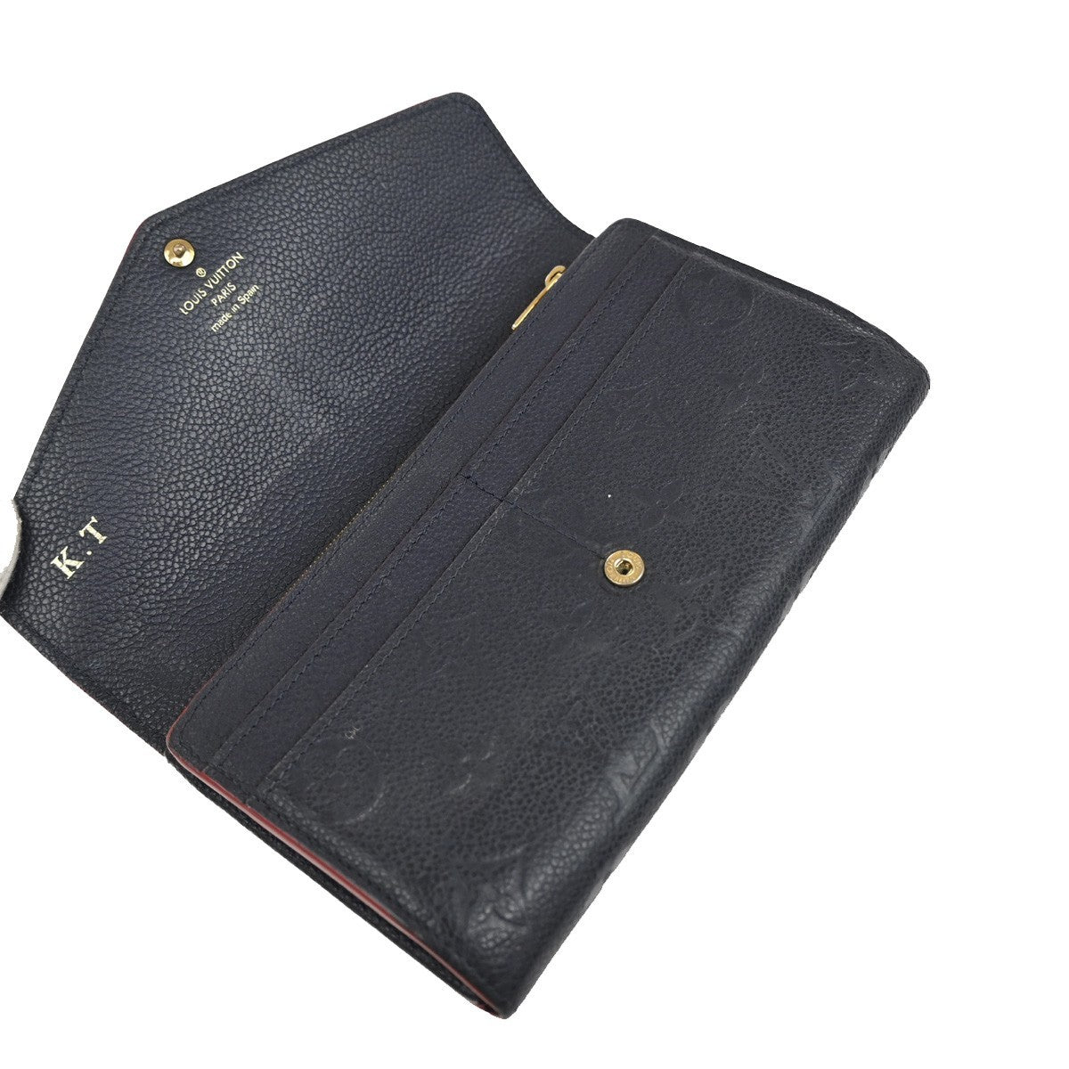 LOUIS VUITTON Portefeuille Sarah Wallet Monogram Empreinte Blue M62125 30KB649
