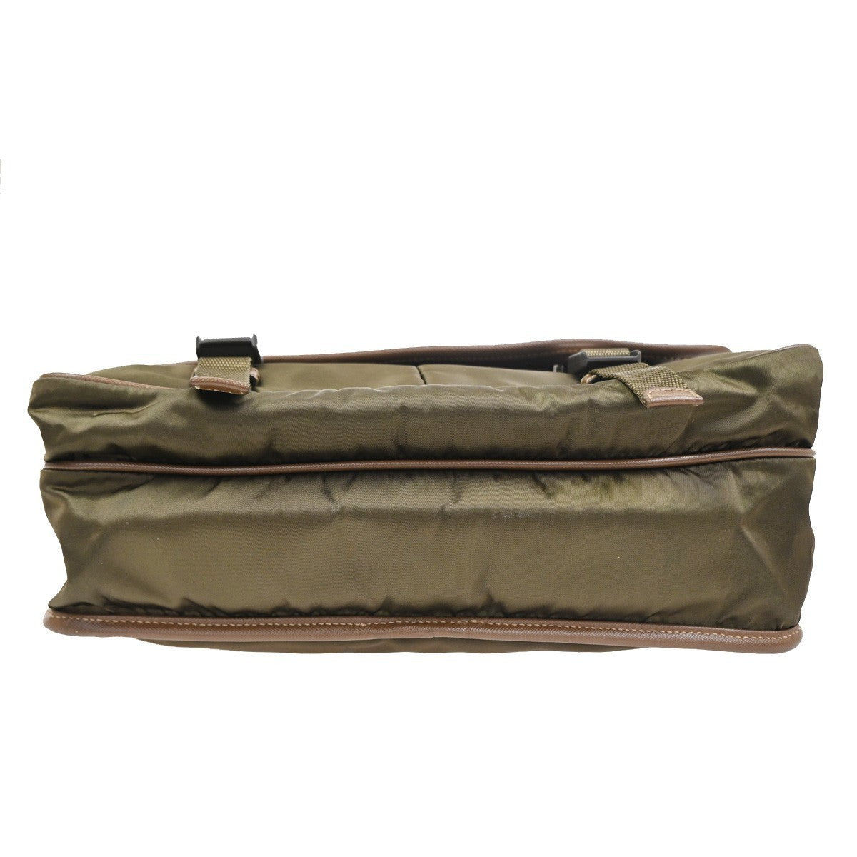 PRADA MILANO Tessuto Messenger Shoulder Bag Nylon Leather Italy Khaki 32CA854