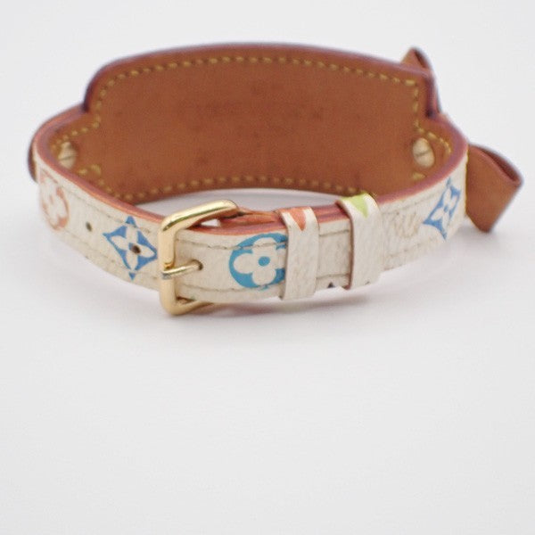 LOUIS VUITTON Porte Adresse Bracelet Bangle Monogram Multi White M92594 04MA180