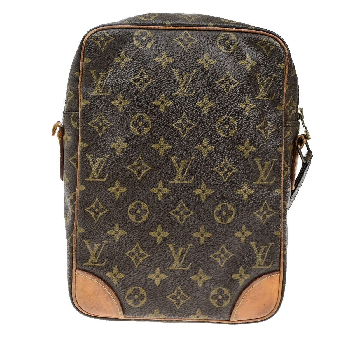 LOUIS VUITTON Logo Danube MM Shoulder Bag Monogram Leather Brown M45264 04EE003