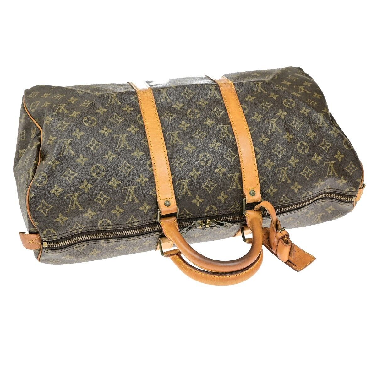 LOUIS VUITTON Keepall 50 Travel Hand Bag Monogram Leather Brown M41426 86ED943