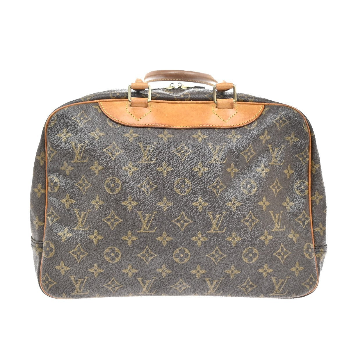 LOUIS VUITTON LV Logo Deauville Hand Bag Monogram Leather Brown M47270 34AA104