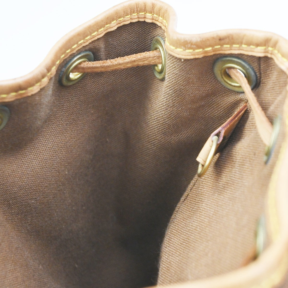 LOUIS VUITTON Mini Montsouris Backpack Bag Monogram Leather Brown M51137 99KC274
