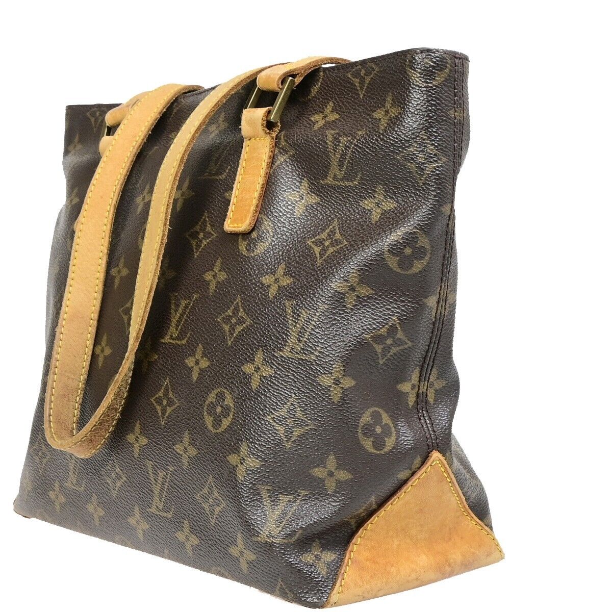 LOUIS VUITTON Cabas Piano Shoulder Bag Monogram Leather Brown M51148 38EB654