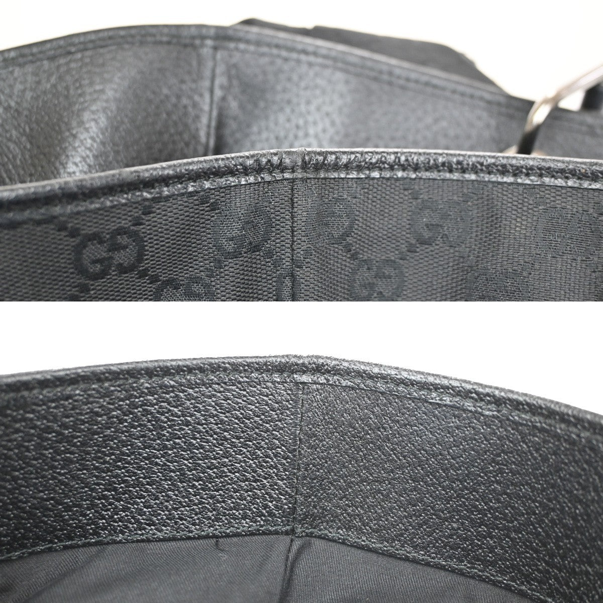 GUCCI GG Pattern Shoulder Tote Handbag Bag Canvas Leather BN SHW Italy 84CB056