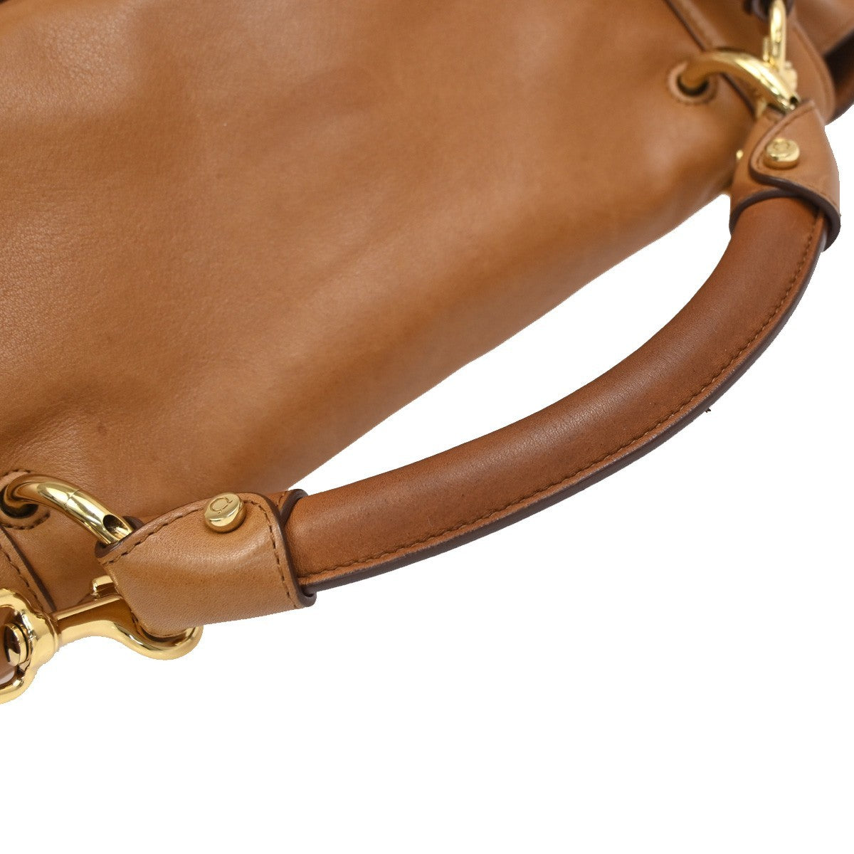 SALVATORE FERRAGAMO Gancini 2Way Shoulder Hand Bag Leather Brown GHW 31EG158