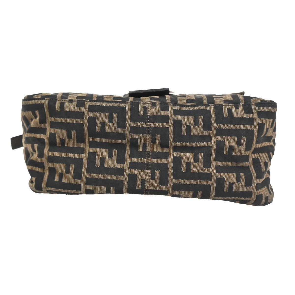 FENDI Mamma Baguette Zucca Shoulder bag Canvas Leather Brown SHW Italy 46KC909