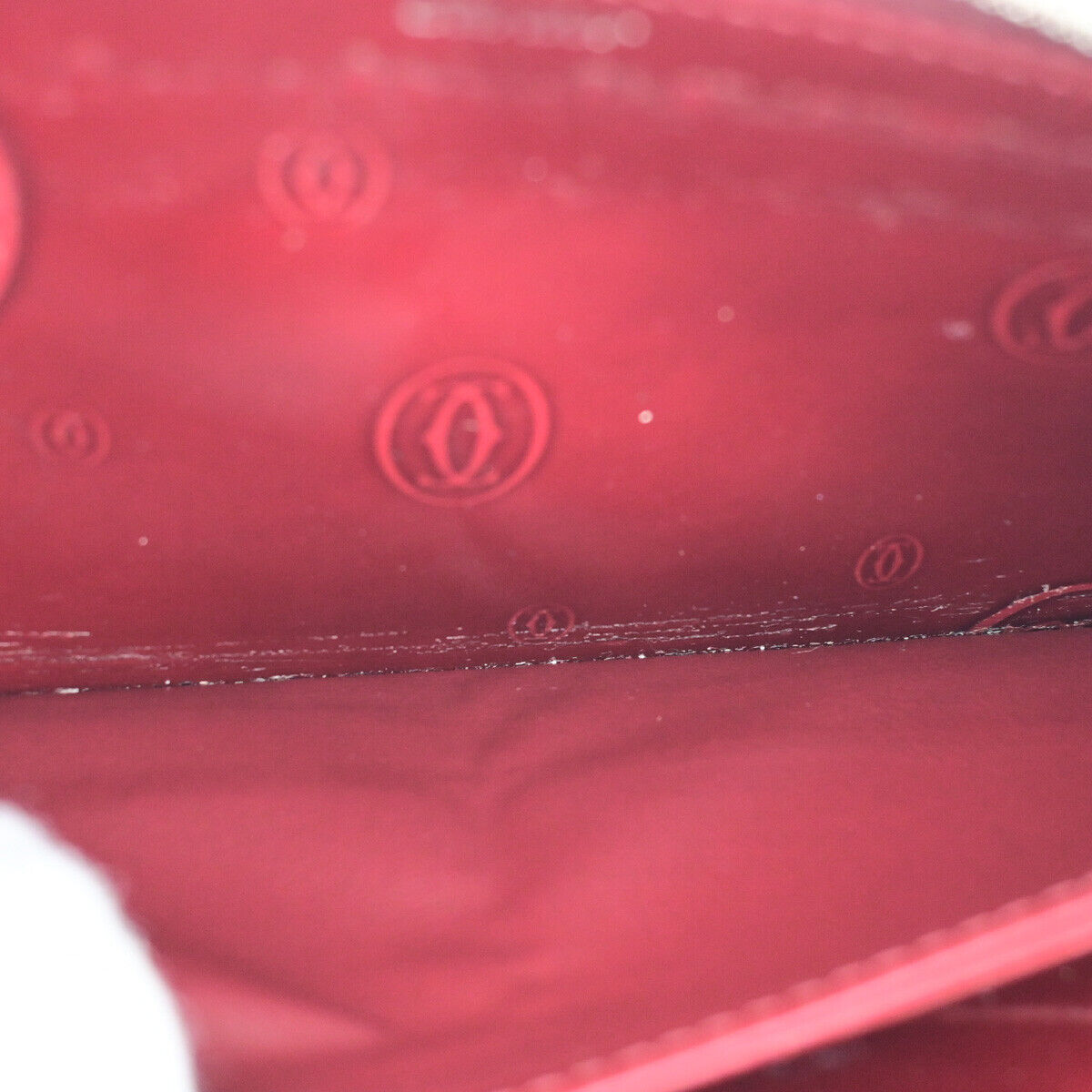 CARTIER Happy birthday Zipper Around Long Walley Patent Leather Bordeaux 08YF479