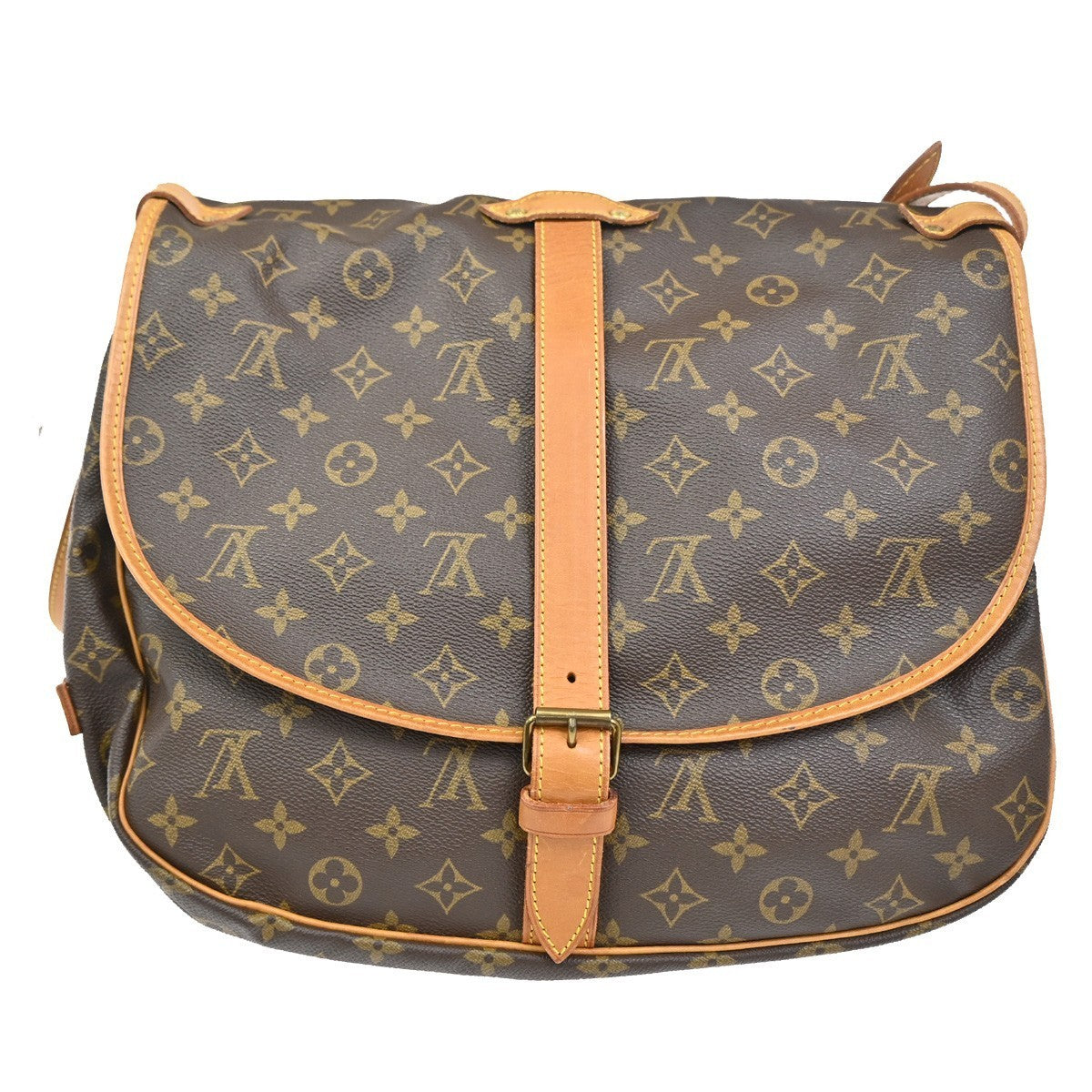 LOUIS VUITTON Saumur 35 Shoulder Bag Monogram Leather BN France M42254 15KC498