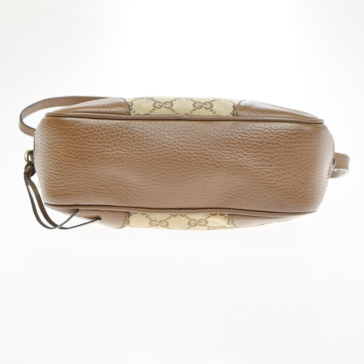 GUCCI Logo Bree GG Pattern Crossbody Shoulder Bag Canvas Leather Brown 77YH970
