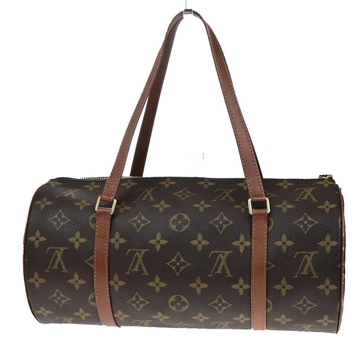 LOUIS VUITTON Logo PAPILLON 30 Hand Bag Monogram Leather Brown M51365 39YH075