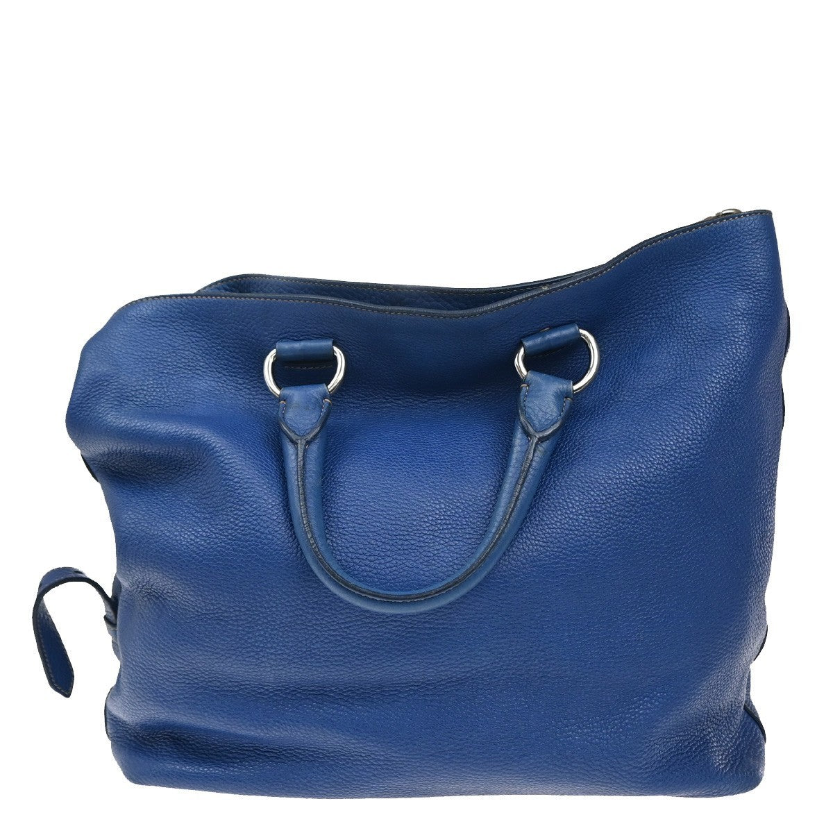 PRADA Logo 2Way Shoulder Hand Bag Leather Blue 70KP286